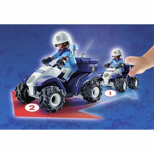 Jeu de Véhicules Playmobil City Action: Policeman and Quad 71092 Police 21 Pièces Hot on Sale