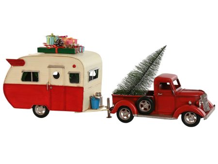 Décorations de Noël Home ESPRIT Rouge Camion 73 x 19 x 28,5 cm Online now